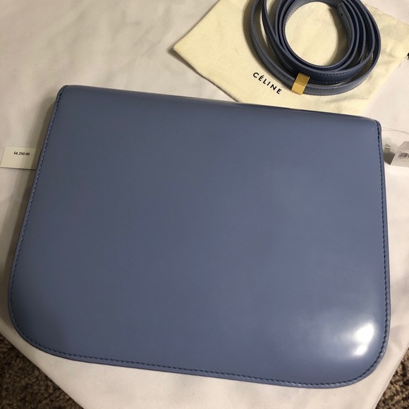 NWT Celine Medium Classic Box Flap Light Blue RARE - Picture 5 of 9
